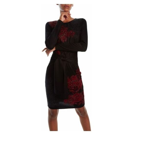 DESIGUAL new, embossed, soft, lined,  midi special Occasion‎  dress - Picture 1 of 8